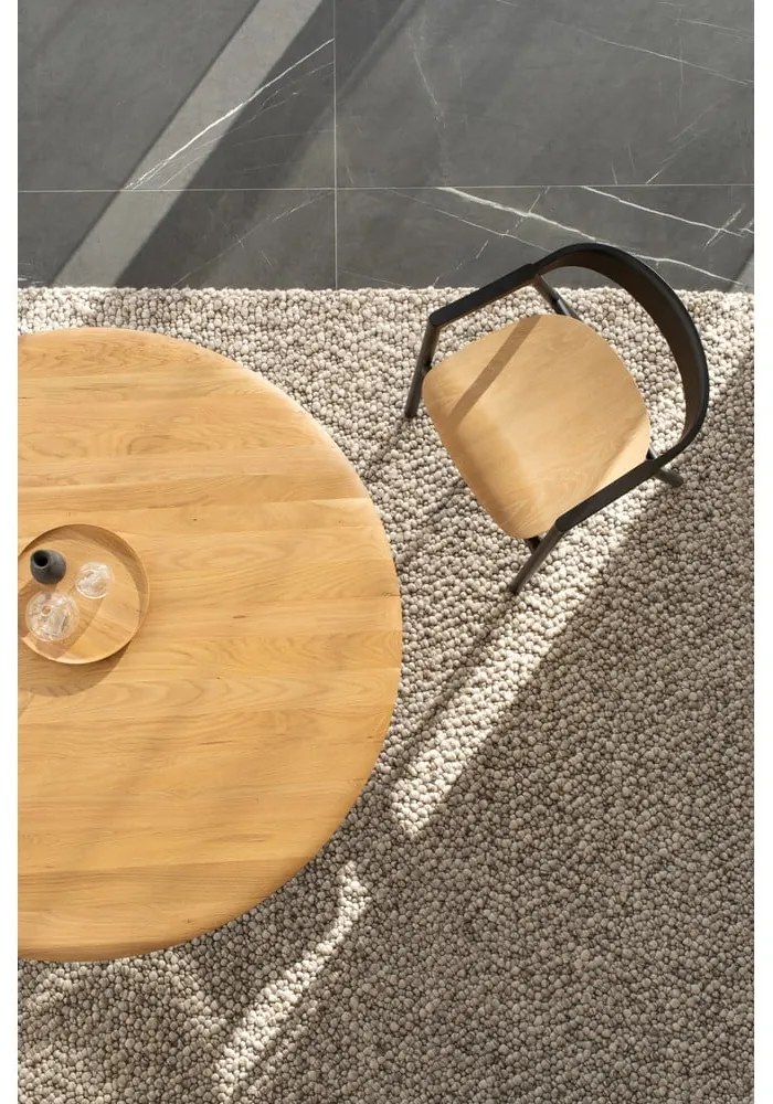 Natúr színű tölgyfa kerek étkezőasztal ø 126 cm Mushroom – Gazzda