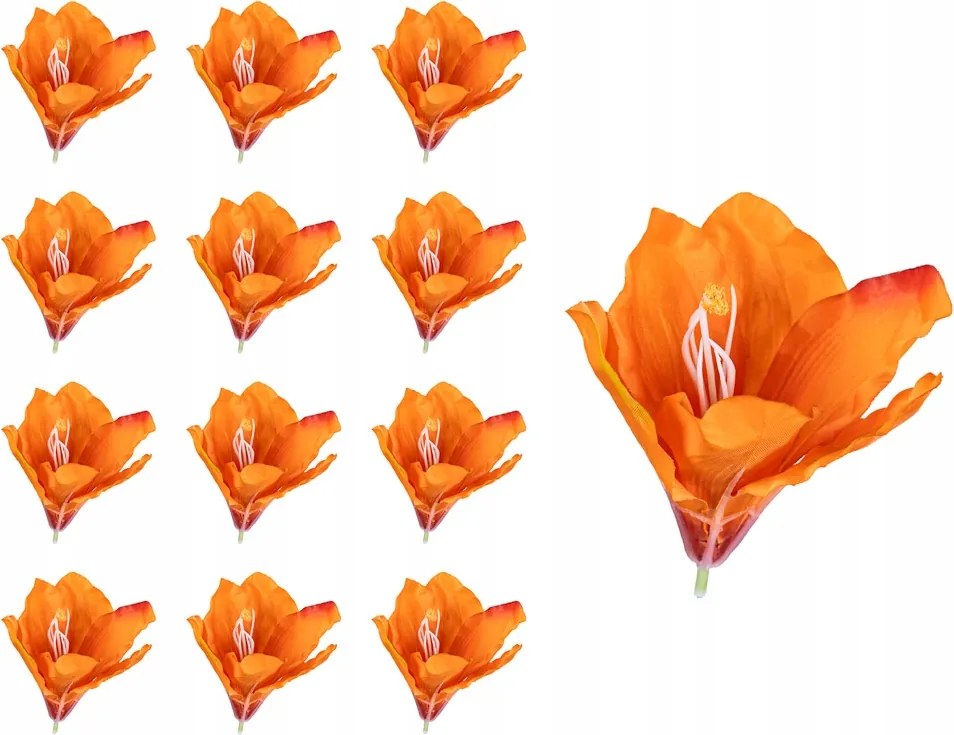 Amarillisz virágfej nád kompozíció mesterséges 12PCS