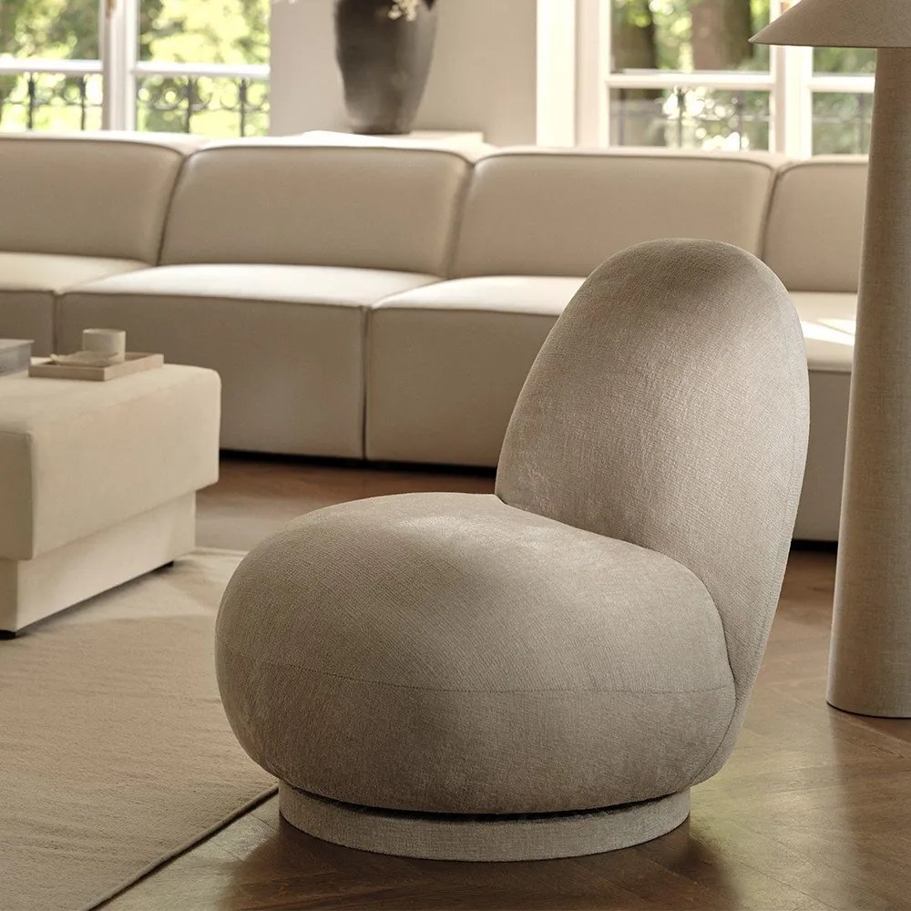 Világosszürke buklé fotel Chuck – Micadoni Home