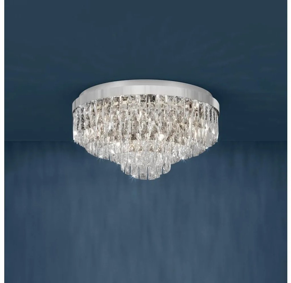 Eglo 39491 - Mennyezeti lámpa VALPARAISO 11xE14/40W/230V fényezett króm