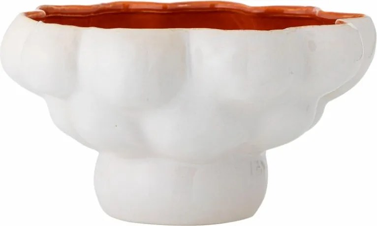 Bloomingville Valkyrie Kerámia Dekorációs Tál Fehér Piros Középső