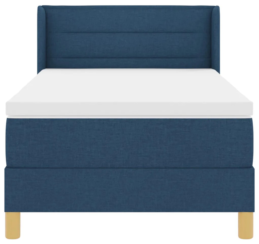 Boxspring Ágy Matracokkal - Kék, 80 x 200 cm, Szövet