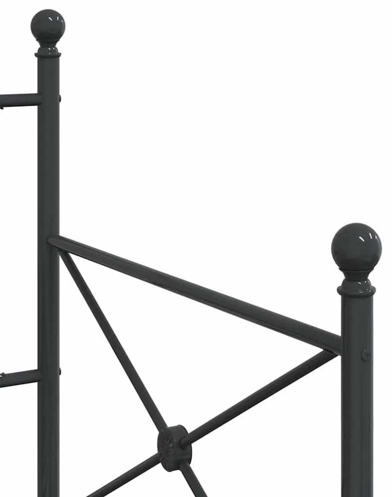 kanapéágy matrac nélkül fekete 80x200 cm acél