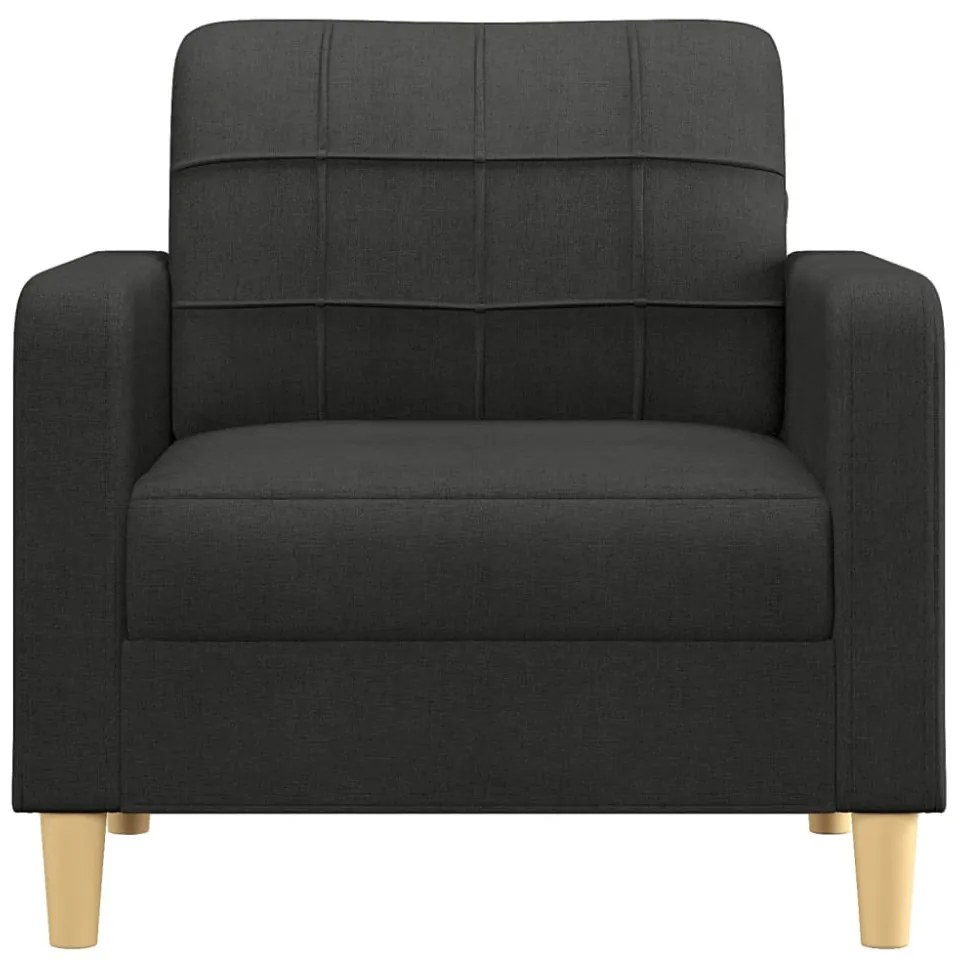 fekete szövet kanapéfotel 60 cm