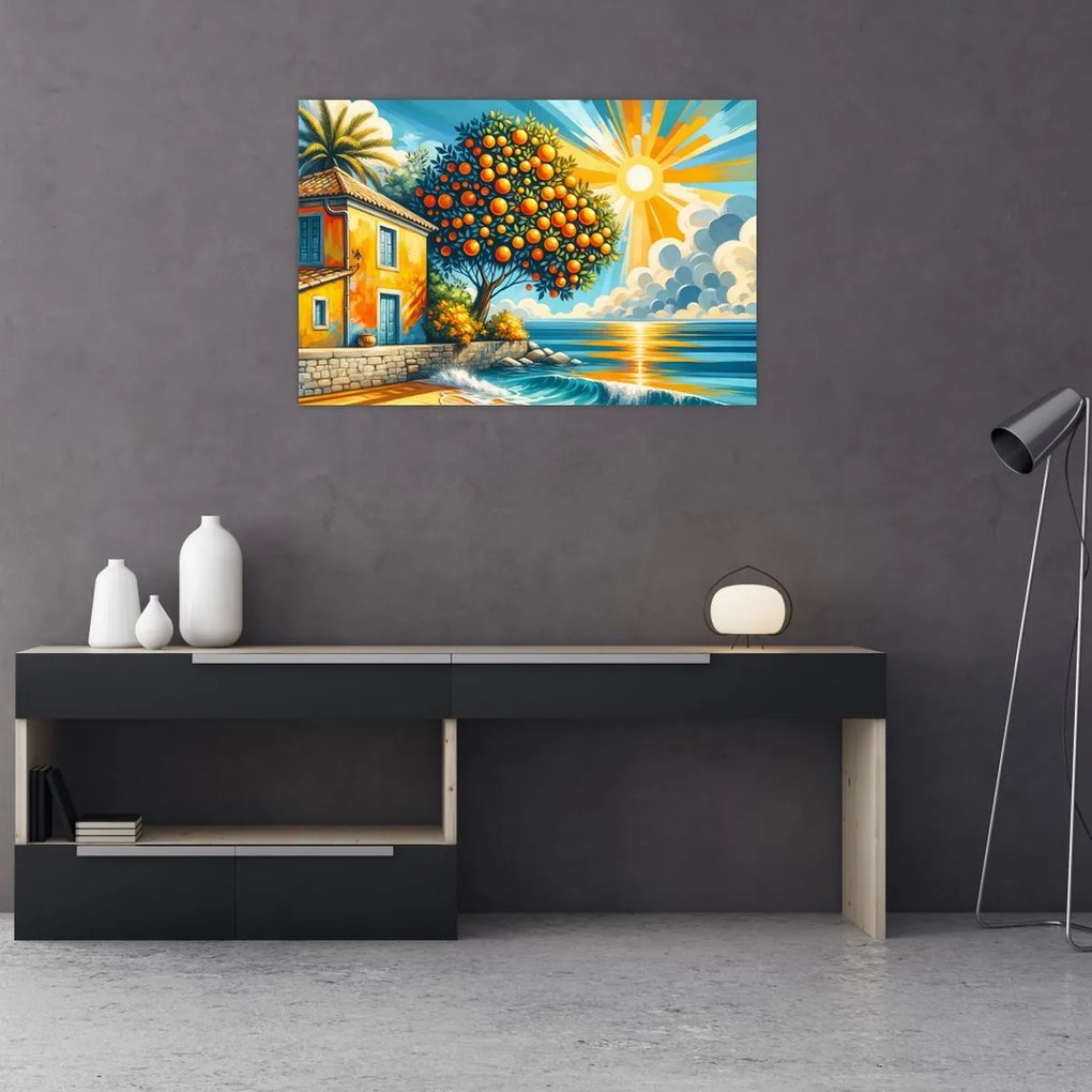 Kép - Ház narancsokkal I. (90x60 cm)
