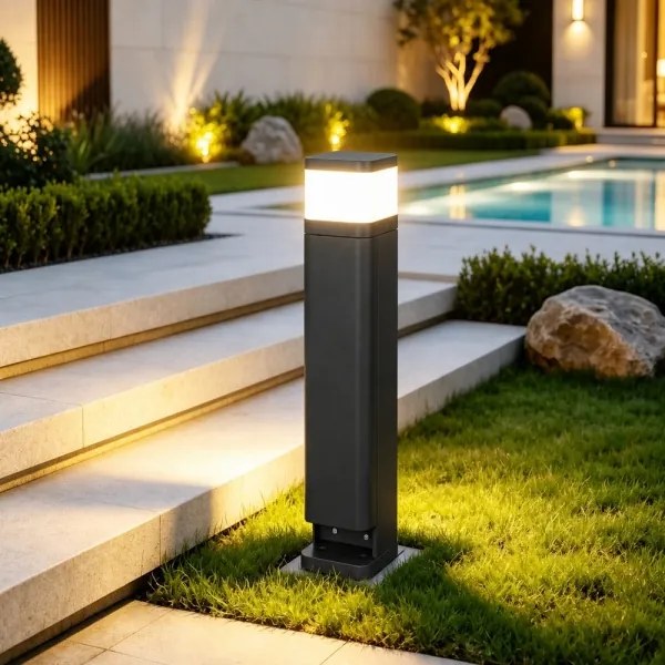 BRILAGI - Kültéri lámpa 2 SCHUKO aljzattal PILLAR 1xG9/11W/230V IP44 fekete