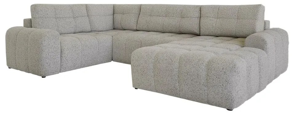 Világosbarna kinyitható tárolóhelyes moduláris sarokkanapé (bal oldali) Lulu – Miuform