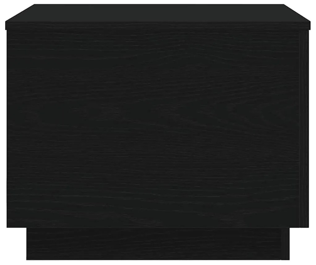 fekete tölgyszínű dohányzóasztal LED-lámpákkal 50 x 50 x 40 cm