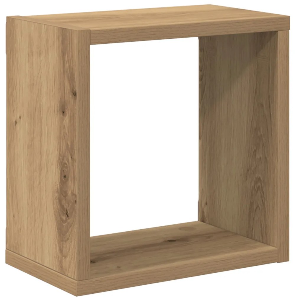 Fali polcok Artisan tölgy MDF furnérral 26 x 15 x 26 cm