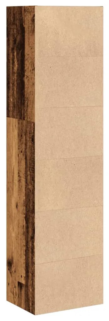 antik fa színű szerelt fa könyvespolc 40 x 30 x 152 cm