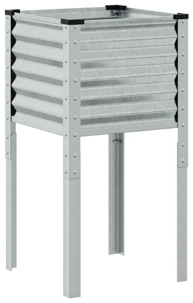 horganyzott acél kerti virágláda 45 x 45 x 88 cm