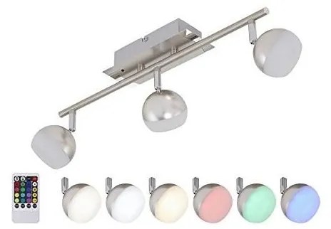 Briloner Briloner 2040-032 - LED RGB Szabályozható spotlámpa 3xLED/3,3W/230V + távirányító BL0290