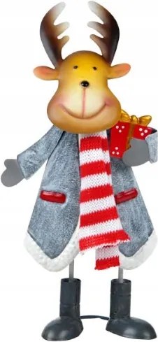 Karácsonyi dekoráció Rénszarvas fém 20cm