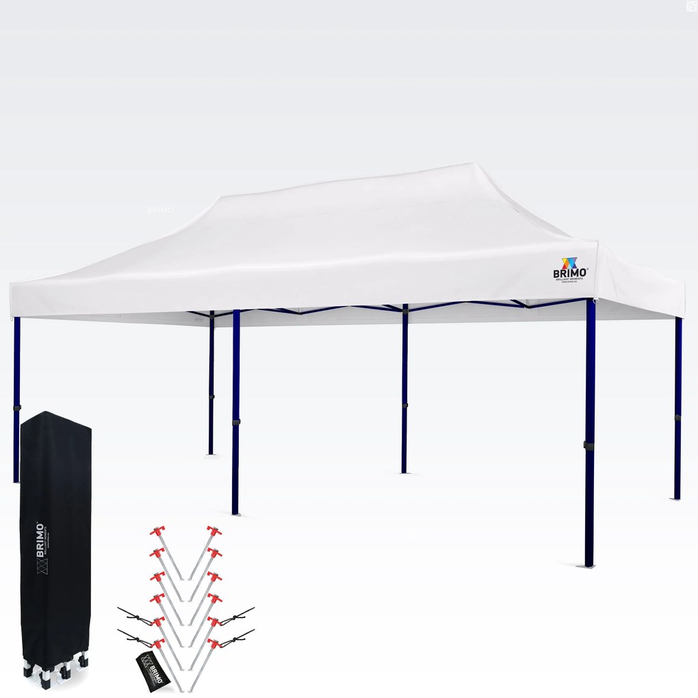 Vízálló Parti Sátor 3x6m – Gondtalan Ünneplés 16,5m² Tető alatt - 3 oldalfal nélkül - Fehér