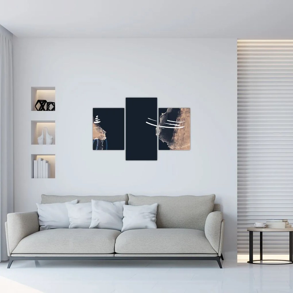 Kép - Sötétkék absztrakció (90x60 cm)