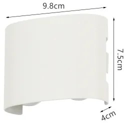 Brilagi - LED kültéri fali lámpa FLAREBOX LED/4W/230V fehér IP65