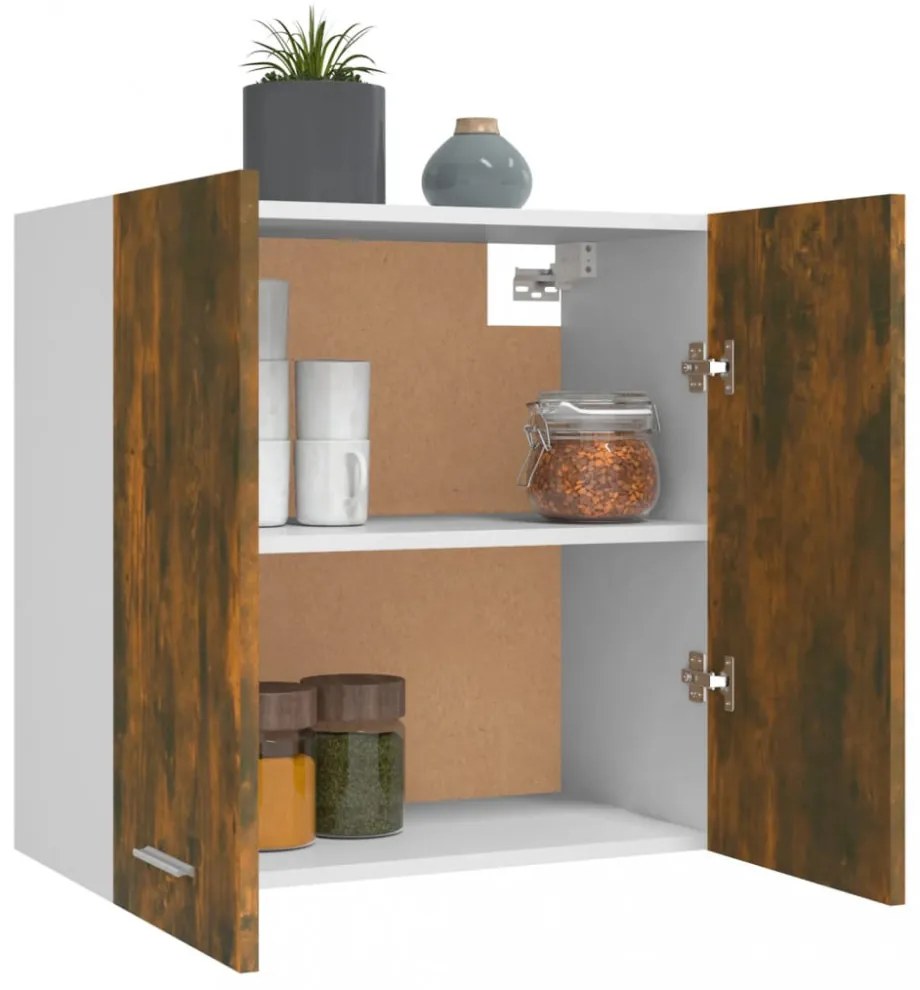 “Lyon” füstös tölgy színű szerelt fa éjjeliszekrény