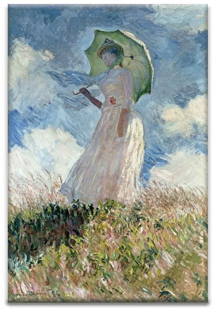Monet napernyő kerámiakép üvegkép, falikép