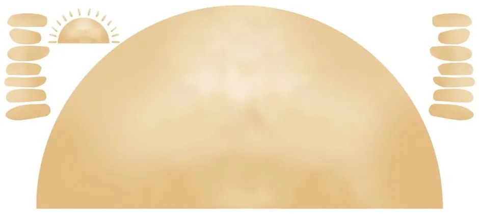Gyerek falmatrica 155x75 cm Watercolor Sun – Ambiance
