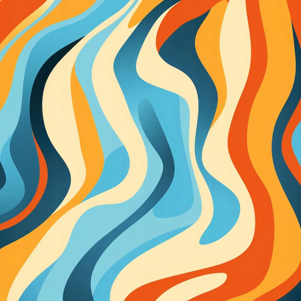 Poszter 30x30cm Táncoló hullámok