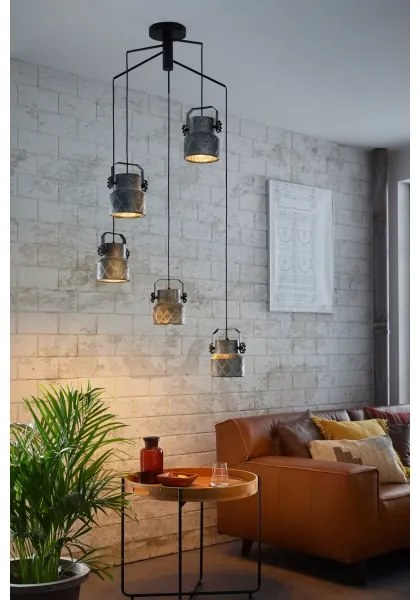 Eglo 39856 - Csillár HILCOTT 5xE27/40W/230V