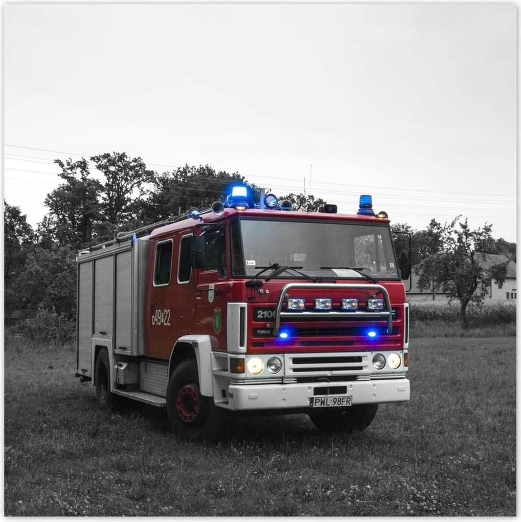 Poszterek 100x100 Tűzoltóautó