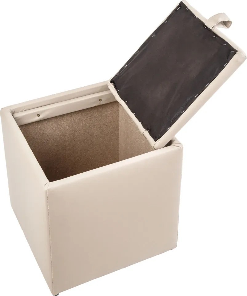 Box puff - POLY műbőr - krém R