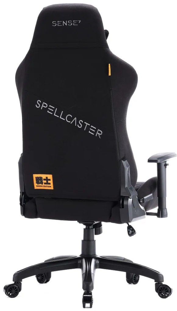 Gamer szék SENSE7 Spellcaster Senshi Edition nagy méret XL fotel, fekete szövet