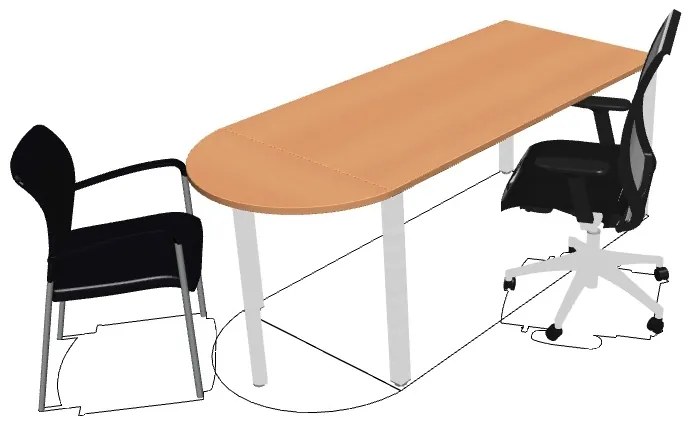 Kiegészítés 80 x 35 cm ProOffice B, vadkörte