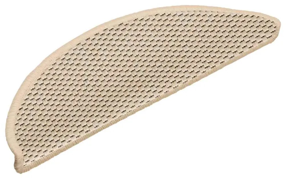 15 db szizál hatású berber öntapadó lépcsőszőnyeg 56x17x3 cm