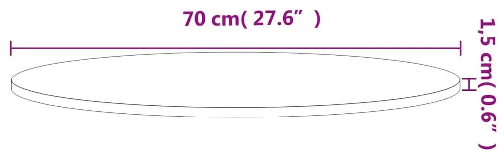 tömör bükkfa kerek asztallap Ø70 x 1,5 cm