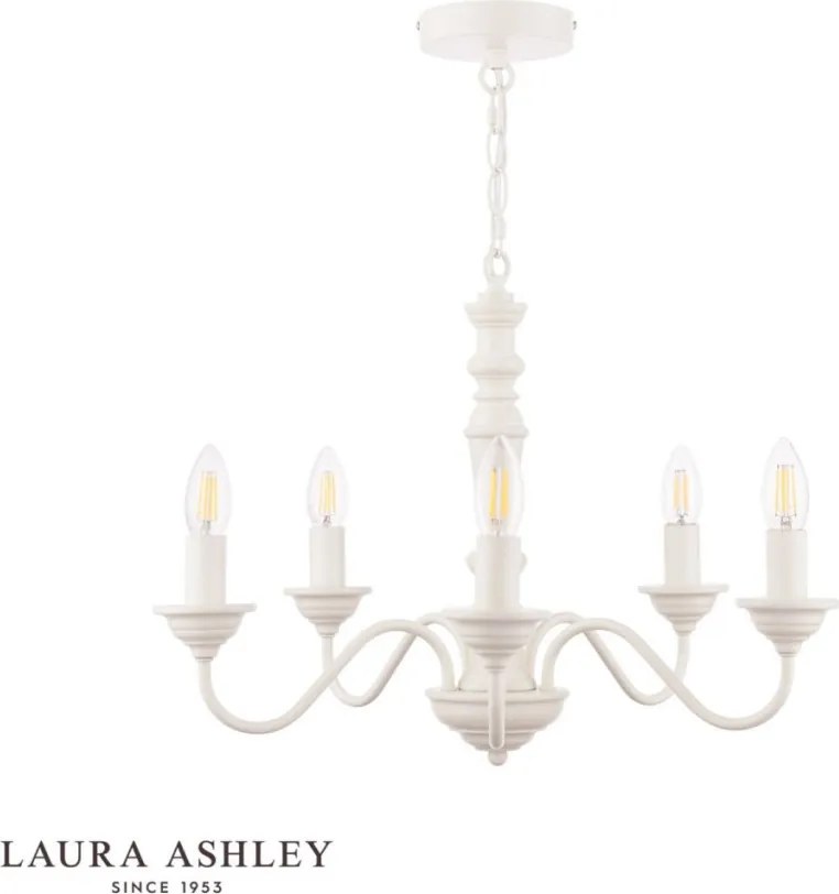 LAURA ASHLEY 3756058-Q TATE Provence Csillár Matt fehér E14 IP20