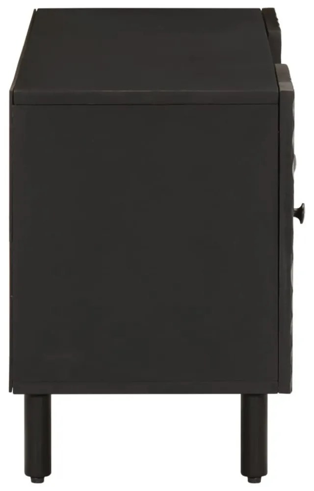 fekete tömör mangófa TV-szekrény 105 x 33 x 46 cm