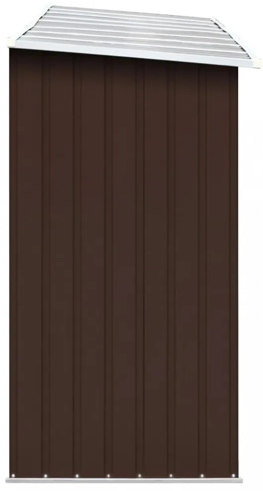 barna horganyzott acél kerti tűzifatároló 330 x 84 x 152 cm