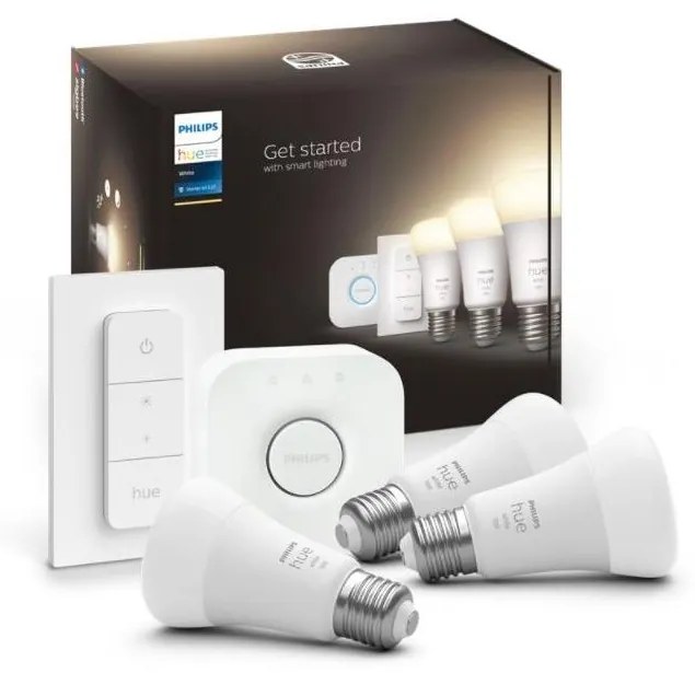 Philips Kezdőkészlet Philips Hue WHITE 3xE27/9,5W 2700K + összekötő eszköz P4629