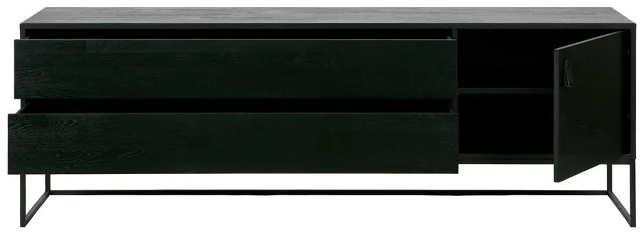 Fekete kőrisfa TV-állvány 180x61x44 cm Silas – WOOOD