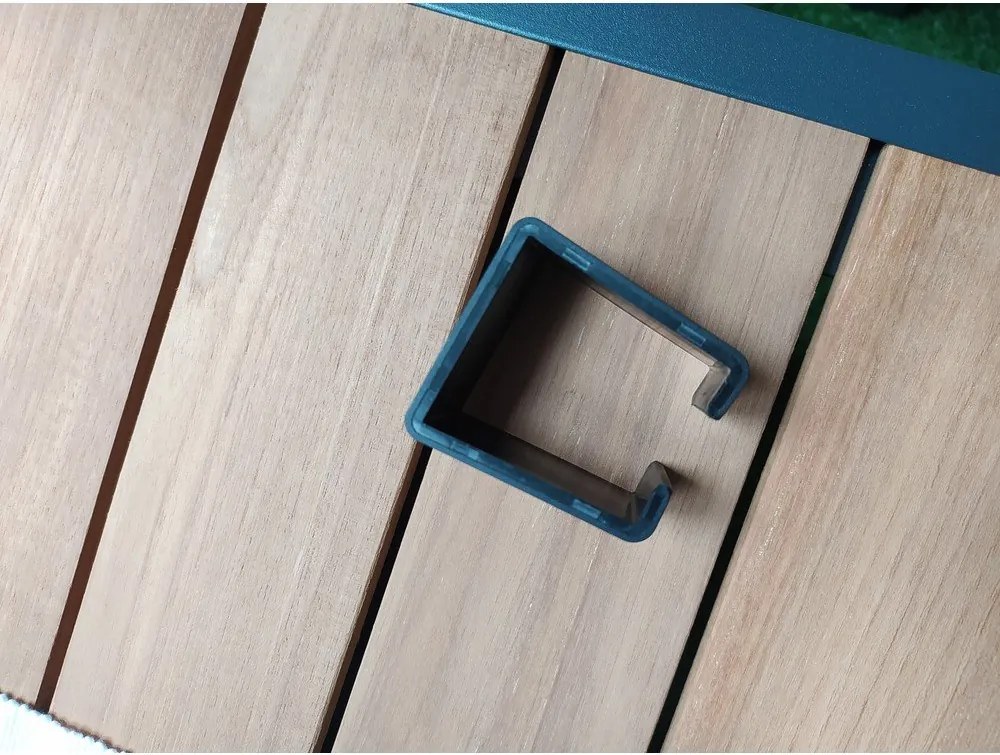 Szürke alumínium ötszemélyes kerti lounge szett Rotterdam – Rojaplast