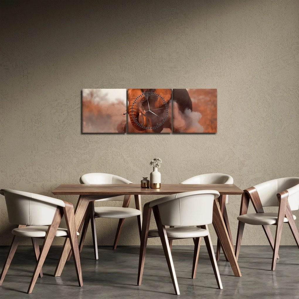 Kép - Nagy afrikai elefánt (órával) (90x30 cm)