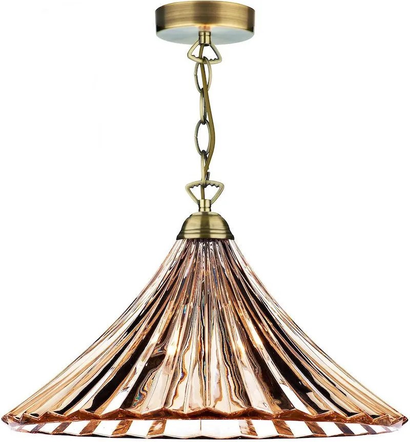 DAR LIGHTING ARD866 ARDECHE Klasszikus Függesztett Lámpa Antik Sárgaréz E27 IP20