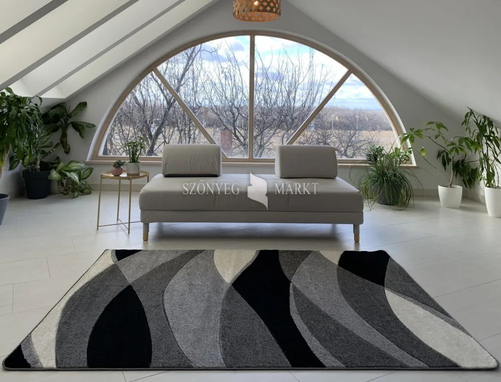 Comfort 4803 szürke modern szőnyeg 80 cm-es szett