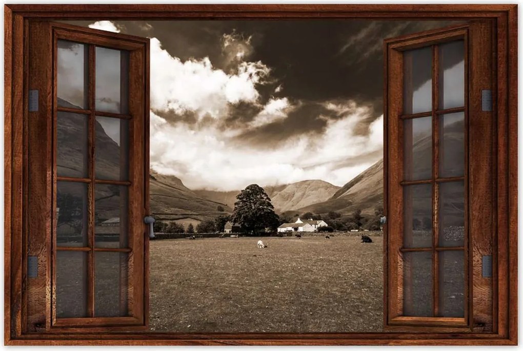 Poszterek 120x80 Ír táj Szépia