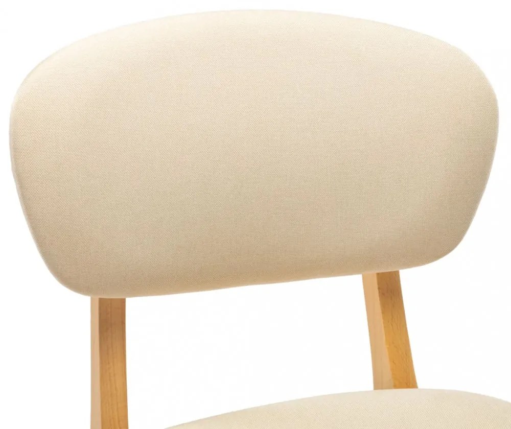 vidaXL 2 db krémszínű szövet bárszék