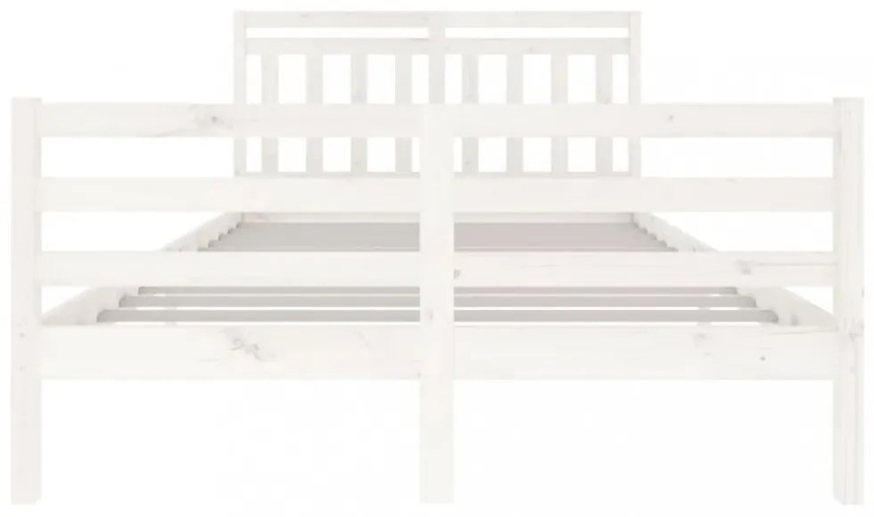 vidaXL fehér tömör fa ágykeret 140 x 200 cm