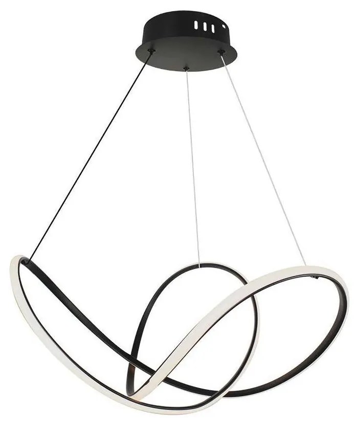 LED Dimmelhető csillár zsinóron LED/50W/230V 3000K fekete