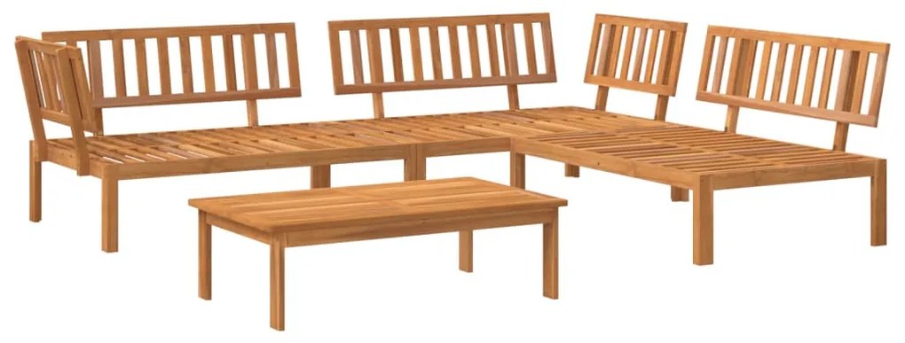 4 részes tömör akácfa kerti raklap ülőgarnitúra