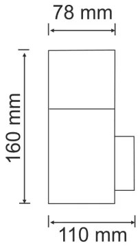 Kültéri fali lámpa NEW YORK 1xE27/12W/230V IP44 antracit
