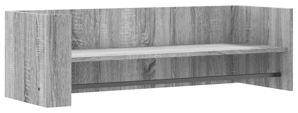 szürke sonoma színű szerelt fa fali polc 100 x 35 x 30,5 cm