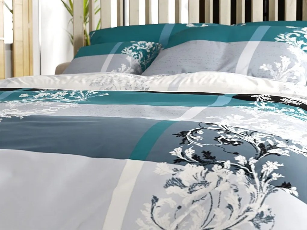 Poliészter-pamut ágyneműhuzat LUXURY türkiz Ágyneműhuzat mérete: 70 x 90 cm | 140 x 220 cm