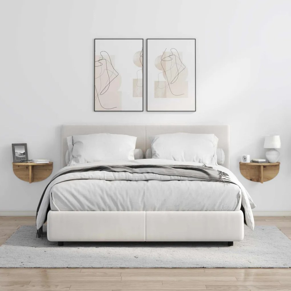 Falpolc Falra szerelhető Artisan tölgy 38 x 19 x 19 cm Faanyag