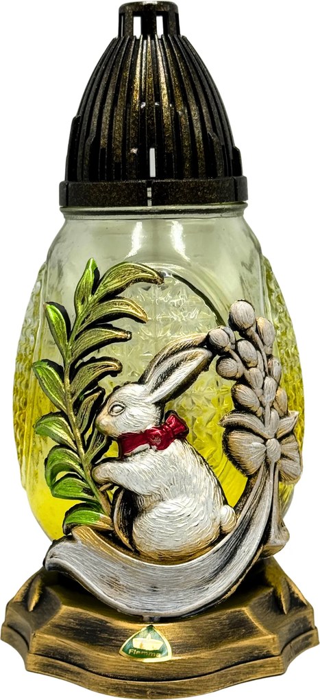 Húsvéti mécses Tojás Nyúl Húsvéti tojás 24 cm Sárga-Arany Utántöltővel